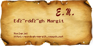 Eördögh Margit névjegykártya