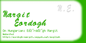 margit eordogh business card